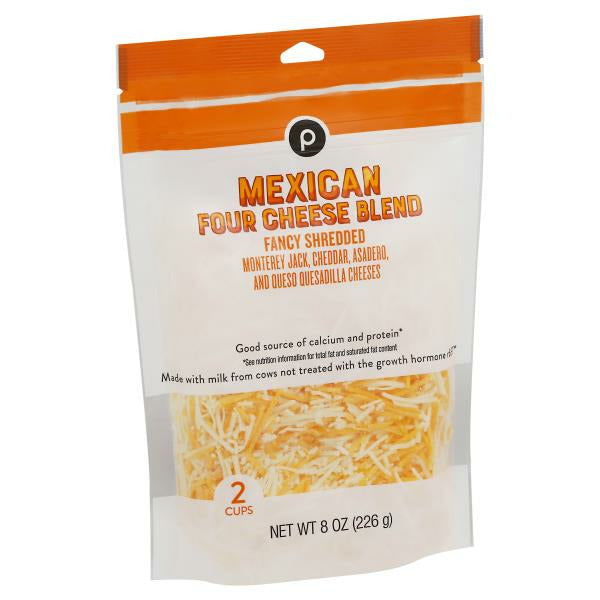 Publix Cheese, Mexican Four Cheese Blend, Fancy Shredded 8 oz