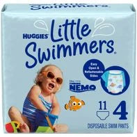 Huggies Little Swimmers Disposable Swim Diapers, Size 4 (24-34 lbs) 11 ct