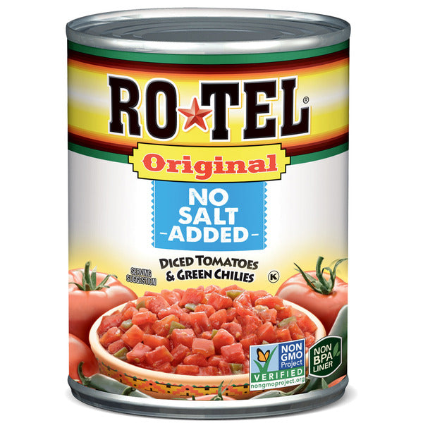RO*TEL Original No Salt Added Diced Tomatoes and Green Chilies 10 oz