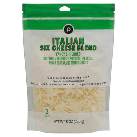 Publix Cheese, Italian Six Blend, Fancy Shredded 8 oz