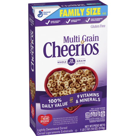 Multigrain Cheerios Gluten Free Cereal 18 oz Family Size