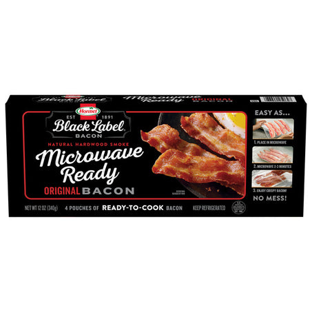 Hormel Black Label Microwave Ready Bacon 4 ct