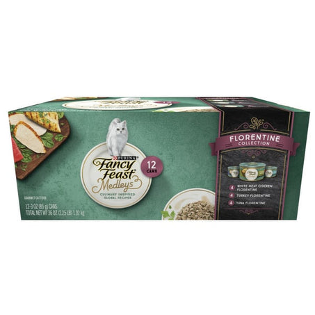Purina Fancy Feast Medleys Florentine Collection Gourmet Cat Food, 3 oz, 12 count