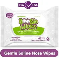 Boogie Gentle Saline Nose Wipes, Unscented