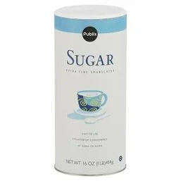 Publix Sugar, Extra Fine Granulated 16 oz
