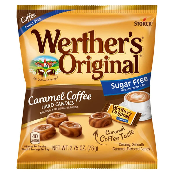 Werther's Original Sugar Free, Hard Candies, Caramel Coffee 2.75 oz