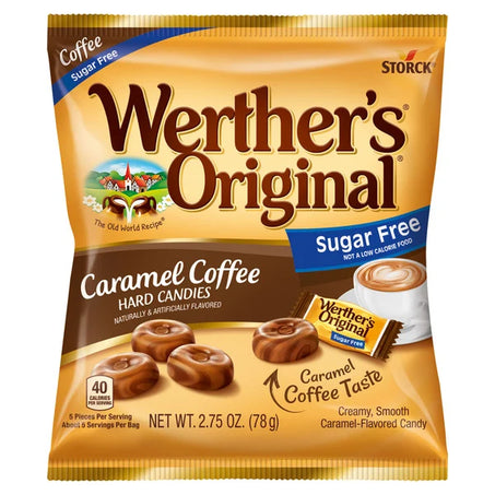 Werther's Original Sugar Free, Hard Candies, Caramel Coffee 2.75 oz