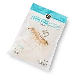 Publix Shrimp, Pink, Shell On, Large