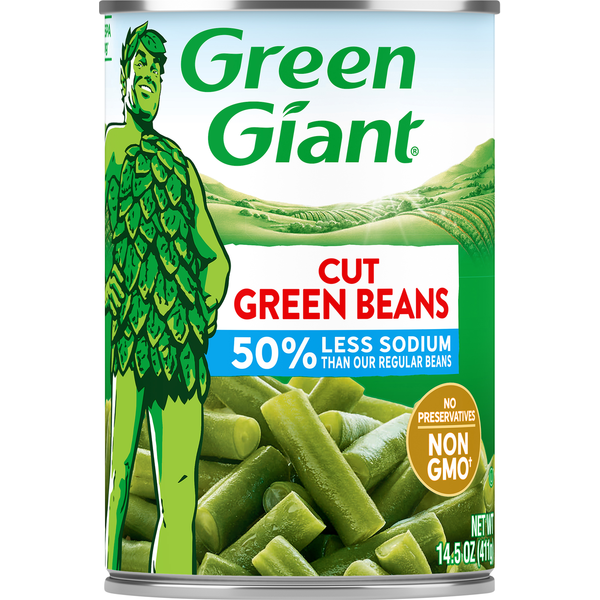 Green Giant Less Sodium Cut Green Beans 14.5 oz