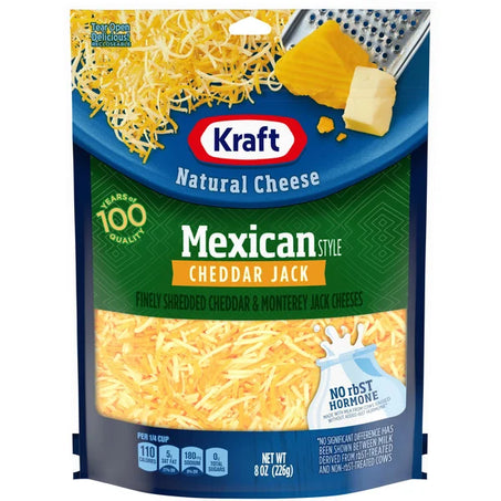 Kraft Mexican Style Cheddar Jack Finely Shredded Cheese 8 oz