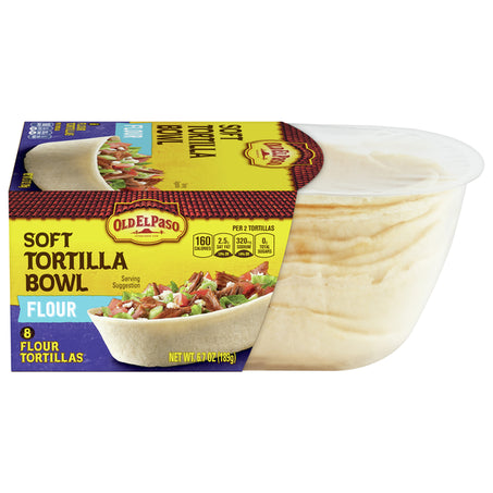 Old El Paso Tortilla Bowl, Flour, Soft 8 ct