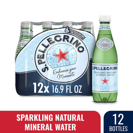 San Pellegrino Sparkling Natural Mineral Water 12 x 16.9 fl oz