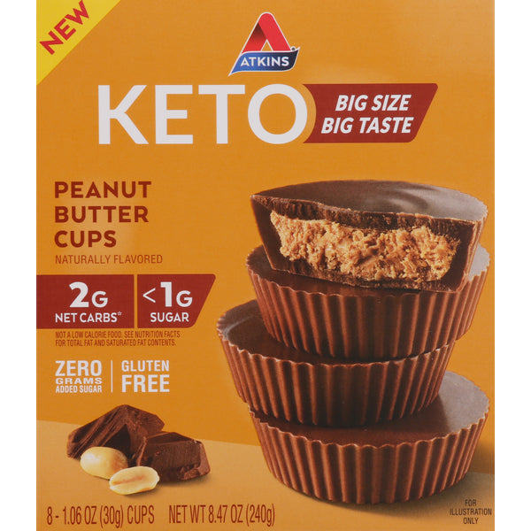 Atkins Peanut Butter Cups, Keto, Big Size 1.06 oz