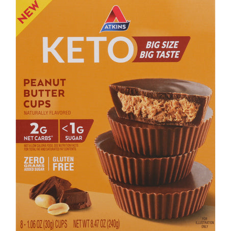 Atkins Peanut Butter Cups, Keto, Big Size 1.06 oz