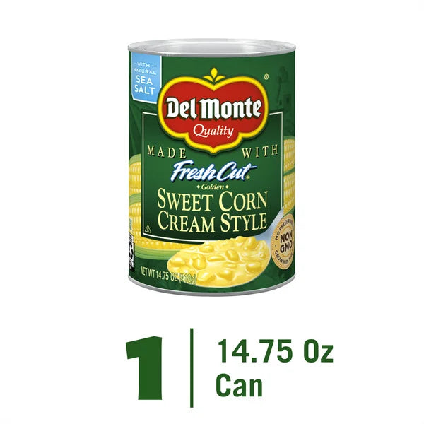 Del Monte Sweet Corn, Cream Style, Golden 14.75 oz