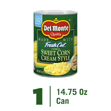 Del Monte Sweet Corn, Cream Style, Golden 14.75 oz