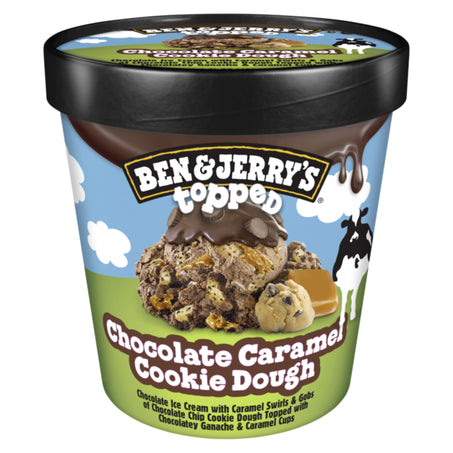 Ben & Jerry's Chocolate Caramel Cookie Dough Topped Chocolate Ice Cream Pint