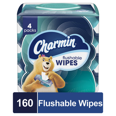 Charmin Flushable Wipes, 40 Wipes Per Pack 4 pack