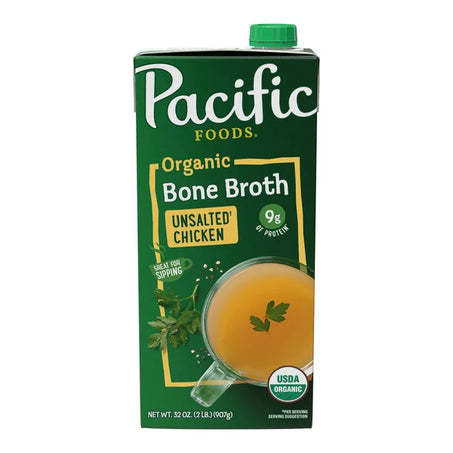 Pacific Foods Organic Unsalted Chicken Bone Broth 32 fl oz