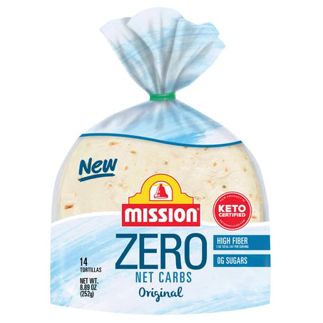 Mission Zero Net Carbs Original Street Tacos Size Flour Tortillas 14 ct