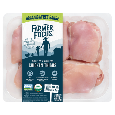Farmer Focus Shenandoah Valley Organic & Free Range Boneless Skinless Thigh