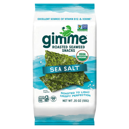 gimMe Seaweed Snacks, Roasted, Organic, Sea Salt