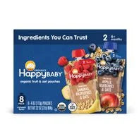 Happy Baby Organics Organics Clearly Crafted Stage 2 Two Flavor Pouch 8ct Variety Pack