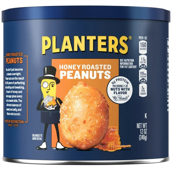 Planters Honey Roasted Peanuts 12 oz