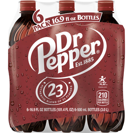 Dr Pepper 6 x16.9 oz Bottles