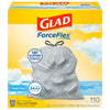 Glad ForceFlex Kitchen Drawstring Trash Bags 110 ct
