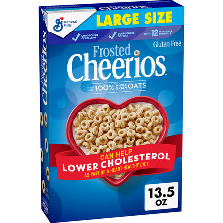 General Mills Frosted Cheerios Large Size Cereal 13.5 oz Large Size