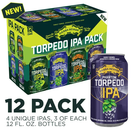 Sierra Nevada Torpedo IPA Pack Craft Beer 12 Pack (12oz Cans)