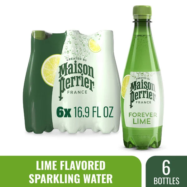 Maison Perrier Forever Lime Flavored Sparkling Water 6 x 16.9 fl oz