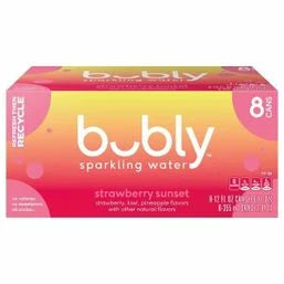 bubly Sparkling Water, Strawberry Sunset