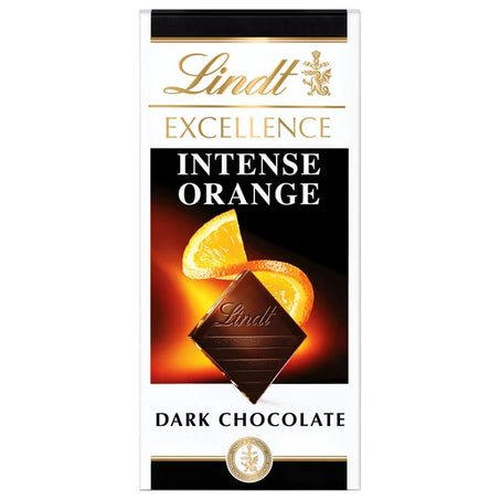 Lindt Excellence Intense Orange Dark Chocolate Candy Bar with Almonds 3.5 oz