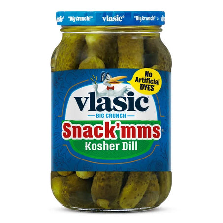 Vlasic Keto Friendly Snack'mms Kosher Pickles Dill Minis 16 fl oz