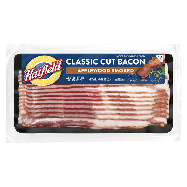 Hatfield Applewood Smoked Bacon, Classic Cut 16 oz