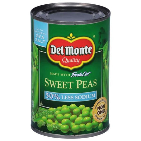 Del Monte Sweet Peas, 50% Less Sodium 15 oz