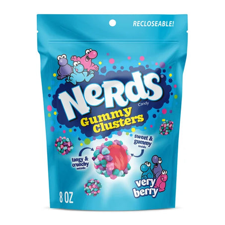 NERDS Gummy Clusters Candy Very Berry Crunchy And Gummy