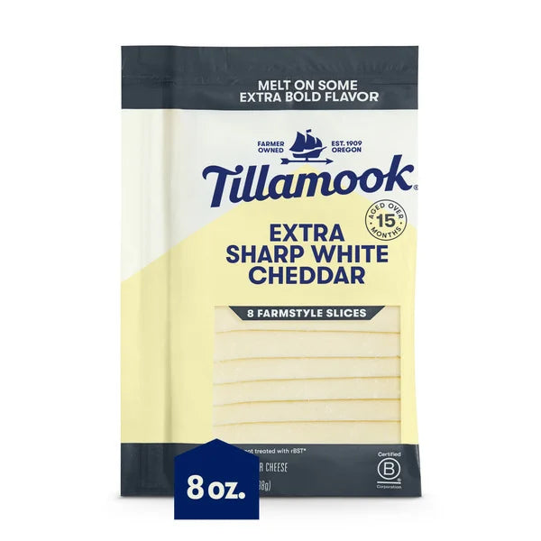 Tillamook Farmstyle White Cheddar Cheese Slices 7 oz