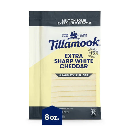 Tillamook Farmstyle White Cheddar Cheese Slices 7 oz