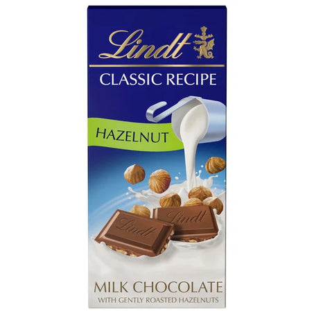 Lindt Classic Recipe Hazelnut Milk Chocolate Candy Bar 4.4 oz