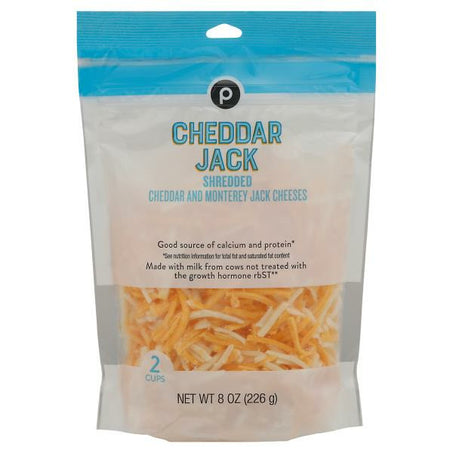 Publix Cheese, Cheddar Jack, Shredded 8 oz