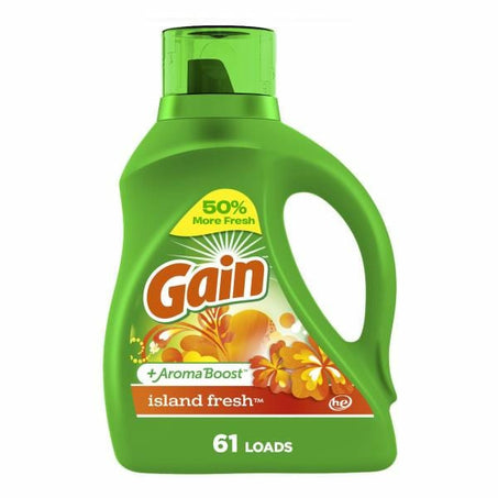 Gain Liquid Laundry Detergent, Island Fresh, 61 Loads 2.6 L
