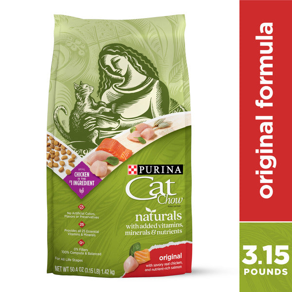 Purina Cat Chow Naturals Dry Cat Food, Naturals Original 3.15 lb