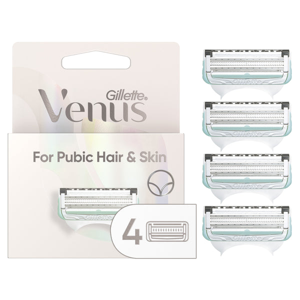 Gillette Venus Pubic Hair and Skin, Women's Razor Blades 4 ct