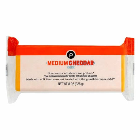 Publix Cheese, Medium Cheddar 8 oz