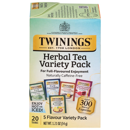 Twinings Herbal Tea, 5 Flavour, Variety Pack 20 ct
