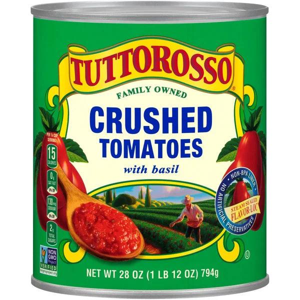 Tuttorosso Crushed Tomatoes with Basil 28 oz