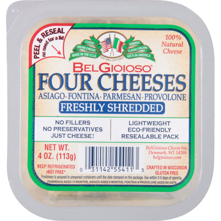 BelGioioso Four Cheeses, Freshly Shredded 4 oz